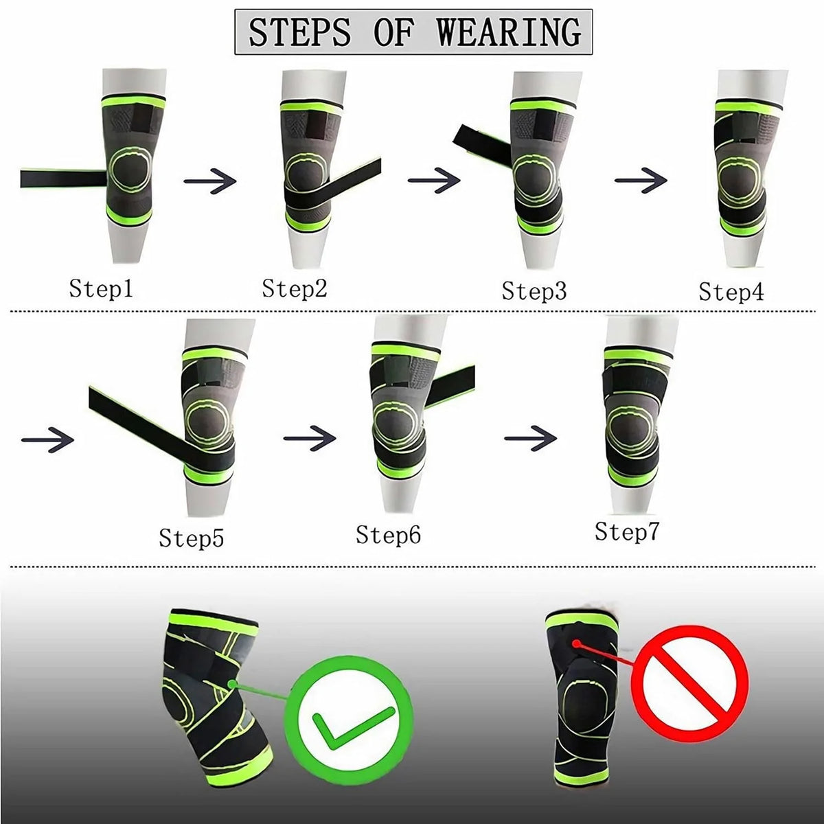 Unisex Knee Support Wrap for Meniscus Protection-Compression Straps, Adjustable Athletic Knee Brace for Cycling, Workout & Sports Riders