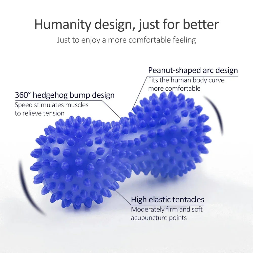 Peanut Massage Ball — Dual Trigger Point Roller for Back, Neck & Foot Relief