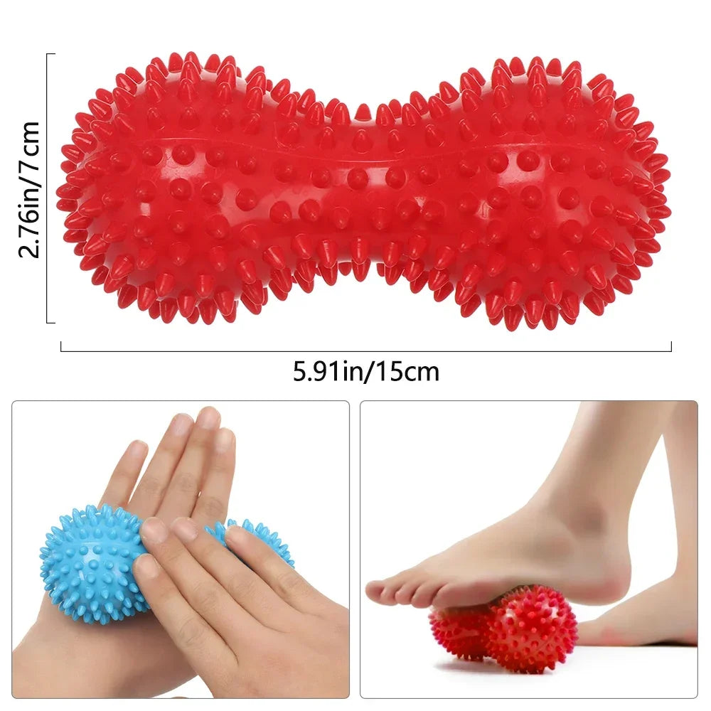 Peanut Massage Ball — Dual Trigger Point Roller for Back, Neck & Foot Relief